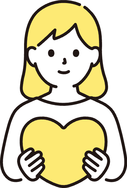 想いを大切にする姿勢を象徴する女性のイラスト。